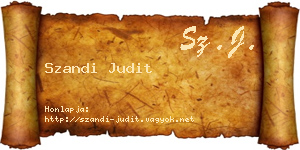 Szandi Judit névjegykártya